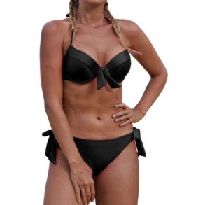 Black Push Up Bikini with Ties