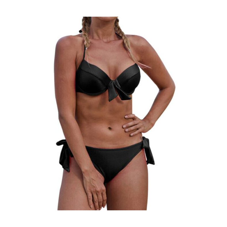 Black Push Up Bikini with Ties