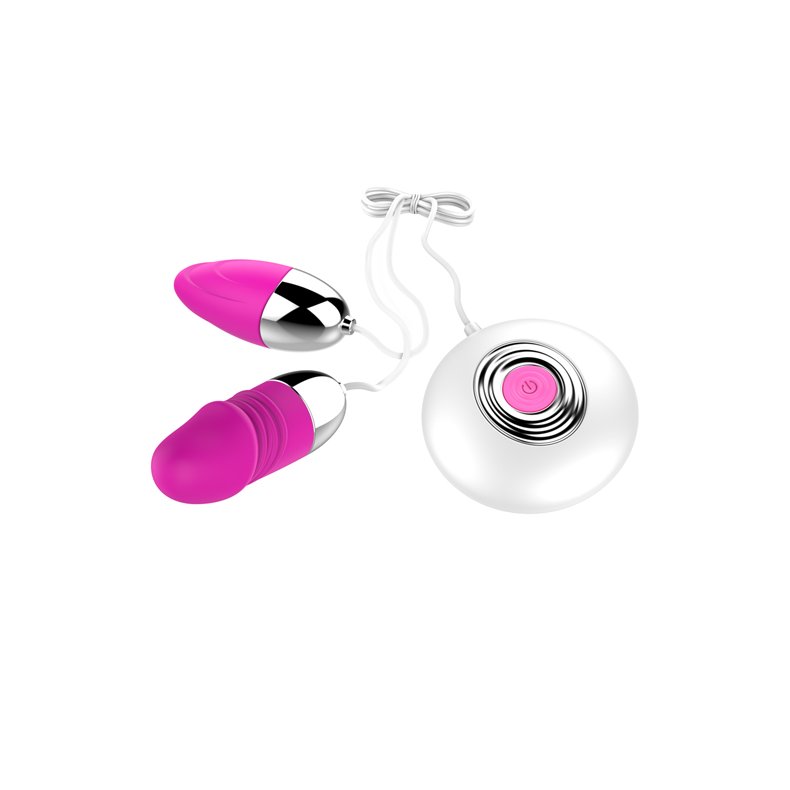 12 Speeds Double Vibrating Eggs with Penis Shape Vibrator