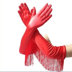 Lange Handsker med Frynser 