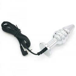 Bipolar Metal Electric Shock Butt Plug- B