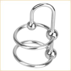 Dobbelt Ring Kugle Penis Plug