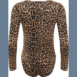 Leopard Bodysuit med Lange rmer