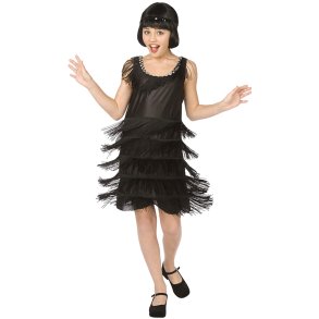 Charleston Sort Pige Kjole