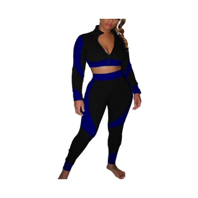 Hj Talje Sports Leggins st med kontrast lynls samt Top