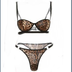 Sexet leopard-bh-st lingeri