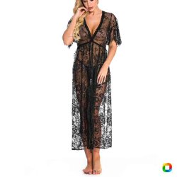 Dyb V Kortrmet Lang  Natkjole