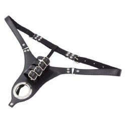 Penis Restraint PU Pants