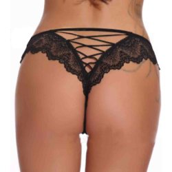 Sort  V-form blonder-streng 