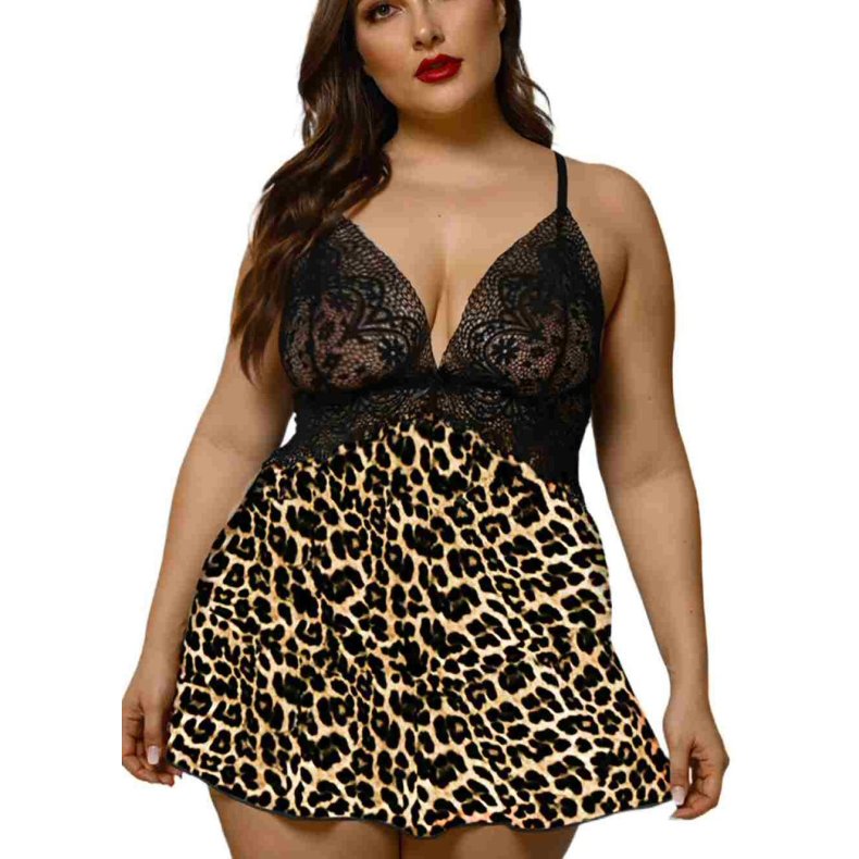 Blonde Leopard Babydoll
