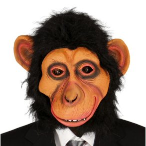 Chimpanse Maske Latex og Hr