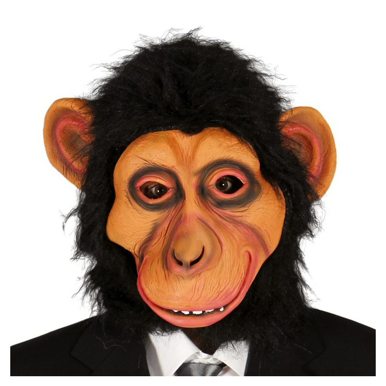 Chimpanse Maske Latex og Hr