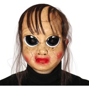 Gammelt Dukkehoved med Hr Maske