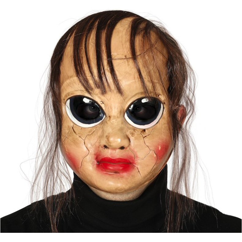 Gammelt Dukkehoved med Hr Maske