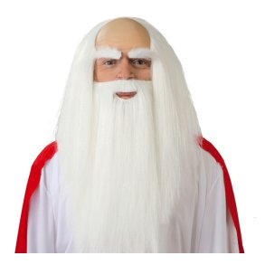 Lang Hvid Paryk og Skg