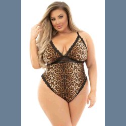 Leopard V-hals Bodysuit 