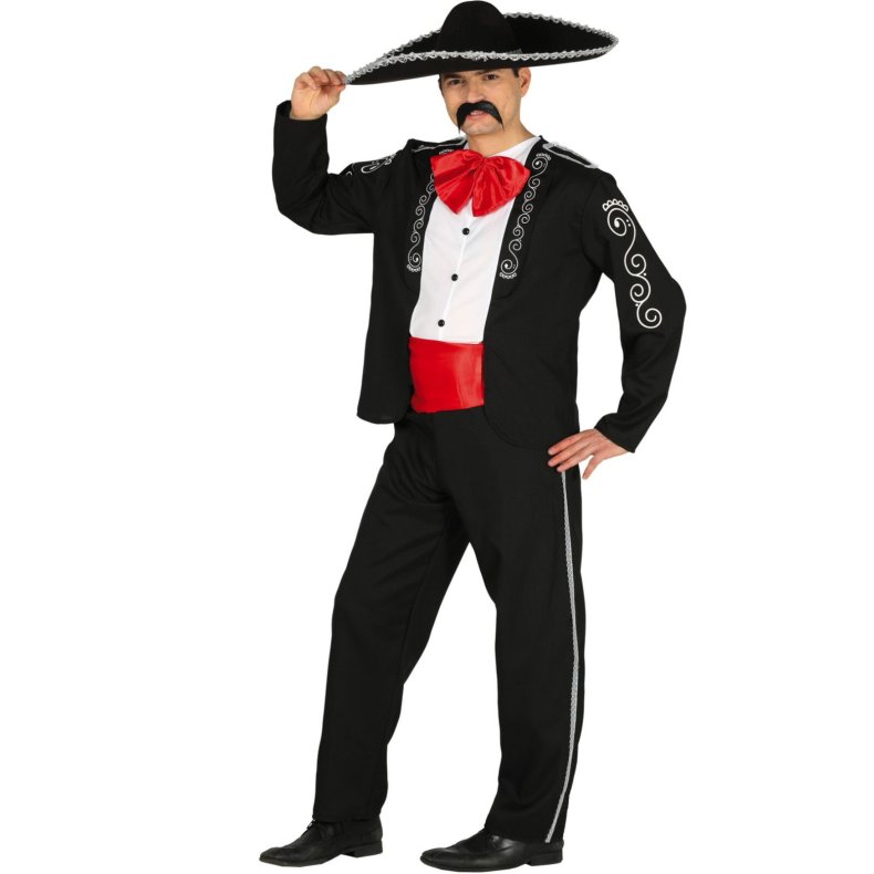 Voksen Mariachi Zorro Kostume