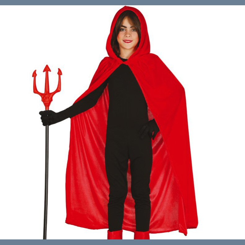 Rd Djvle Kappe Barn 100 cm