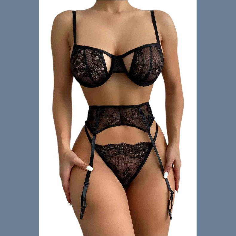 3 delt Blonde Bh og Trusse st 