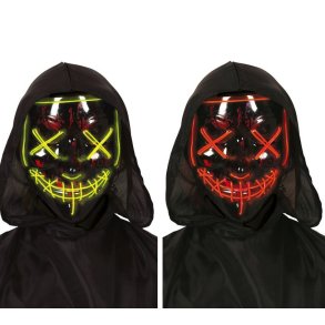 Sort Maske med Farvet Lys