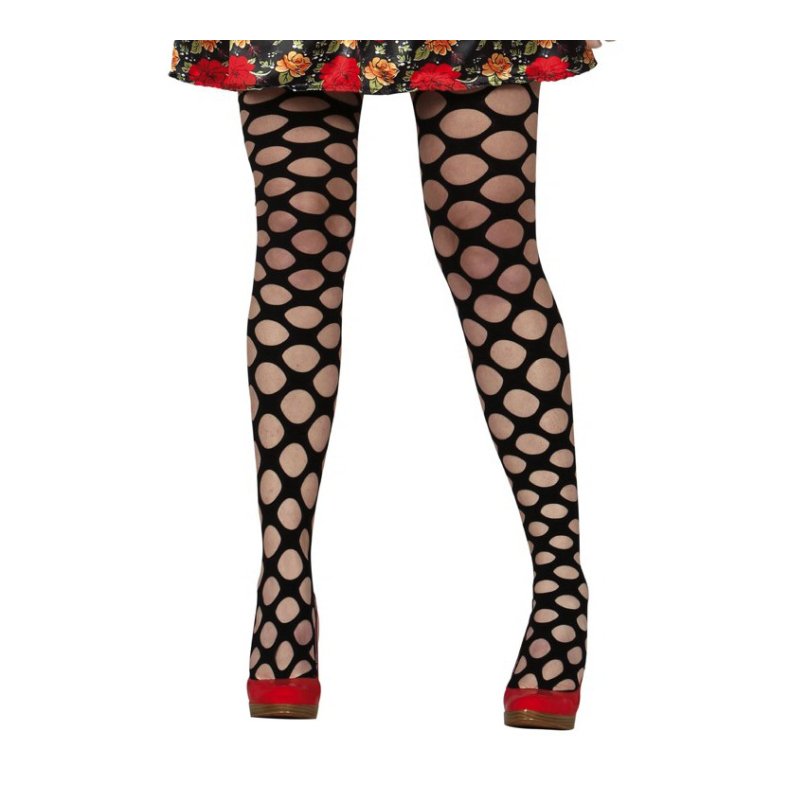 Stor Fiskenet Strmpebukser Sort