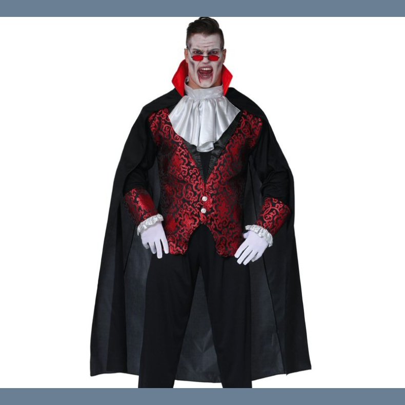 Dracula Sort Kappe 140 cm
