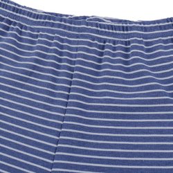 Stribet Pyjamas med rund hals med kontrast rd farve