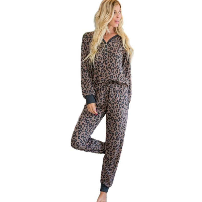 Brun Leopard Pyjamas St