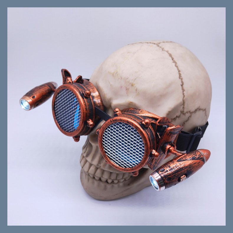 Steampunk LED Lys Net Briller