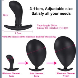 Oppustelig Silikone Anal Plug