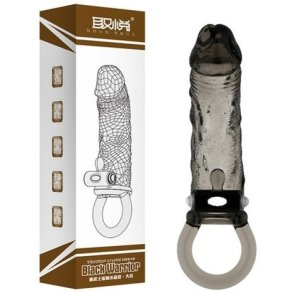 Sort Kriger Vibration Krystal Penis Hylster
