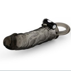 Sort Kriger Vibration Krystal Penis Hylster