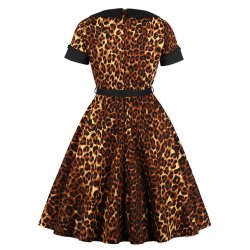 Leopard Kjole Retro Snit