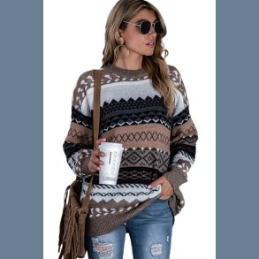 Brun Farvetone Striktrje