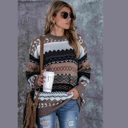 Brun Farvetone Striktrje