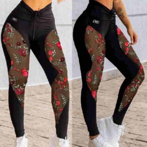 Yoga Leggings med Broderi