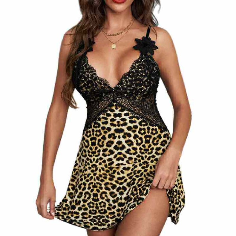 Leopard - Pink Blonde ben Ryg Babydoll 