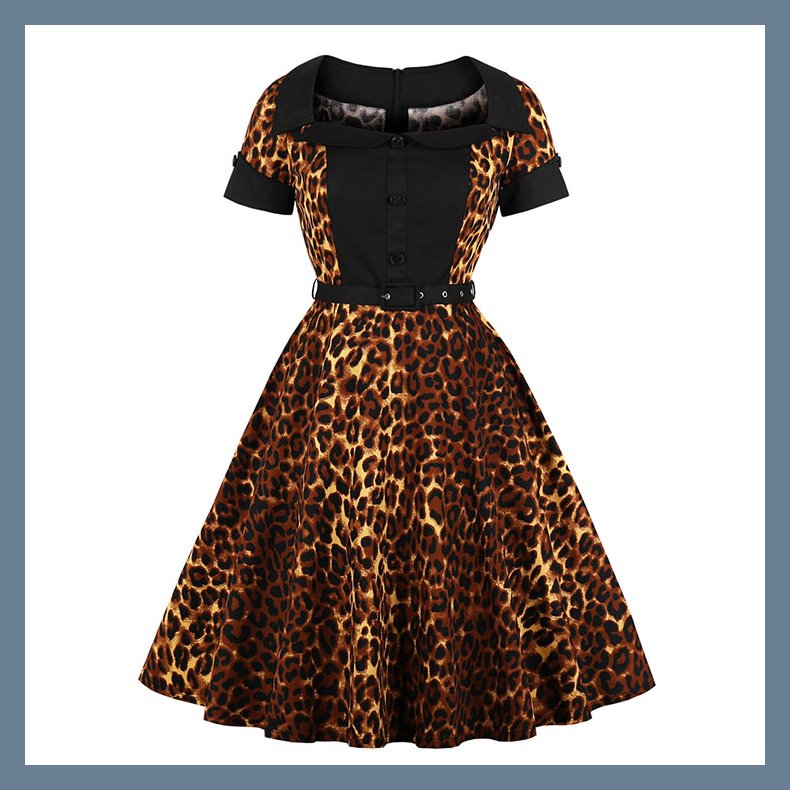 Leopard Kjole Nostalgi