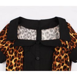 Leopard Kjole Retro Snit