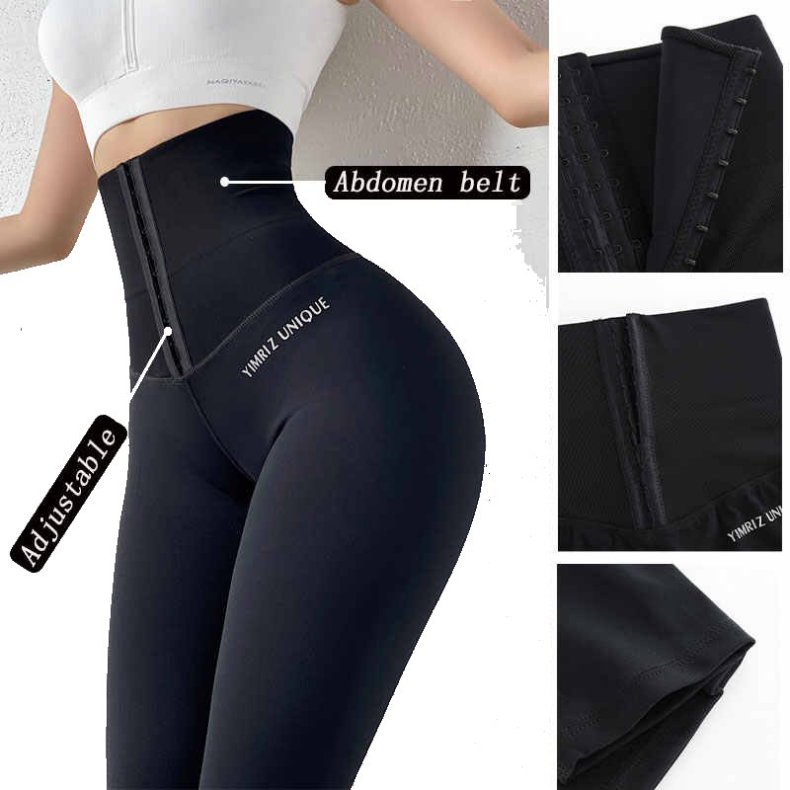 Sports Fitness Korset Yoga Leggings med hj talje