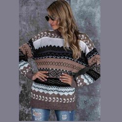 Brun Farvetone Striktrje