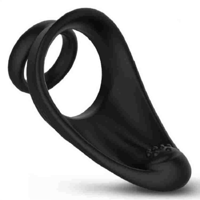 Silicone Dual Penis Ring with Taint Teaser