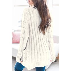Hvid Strikket Cardigan 
