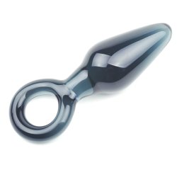 Sort Glas Butt Plug