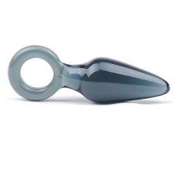 Sort Glas Butt Plug