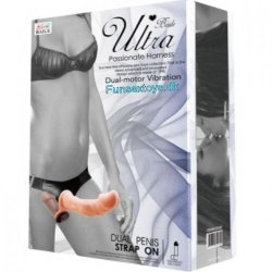 Strap On with Double Vibrating Dildos ( Dual Motors )