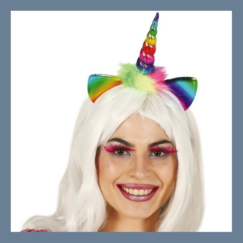 Unicorn Tirara Regnbue