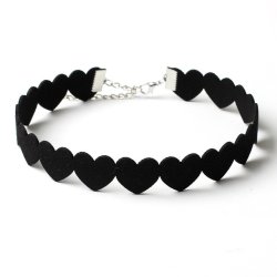 Sort Hjerte Halsbnd