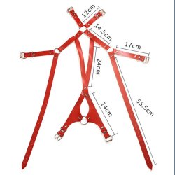 PU Punk Breast Cutout Harness