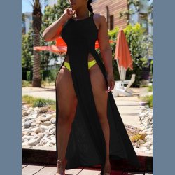 Lang Slids Strandkjole